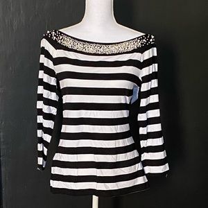 White House Black Market Embellished Collar Shirt